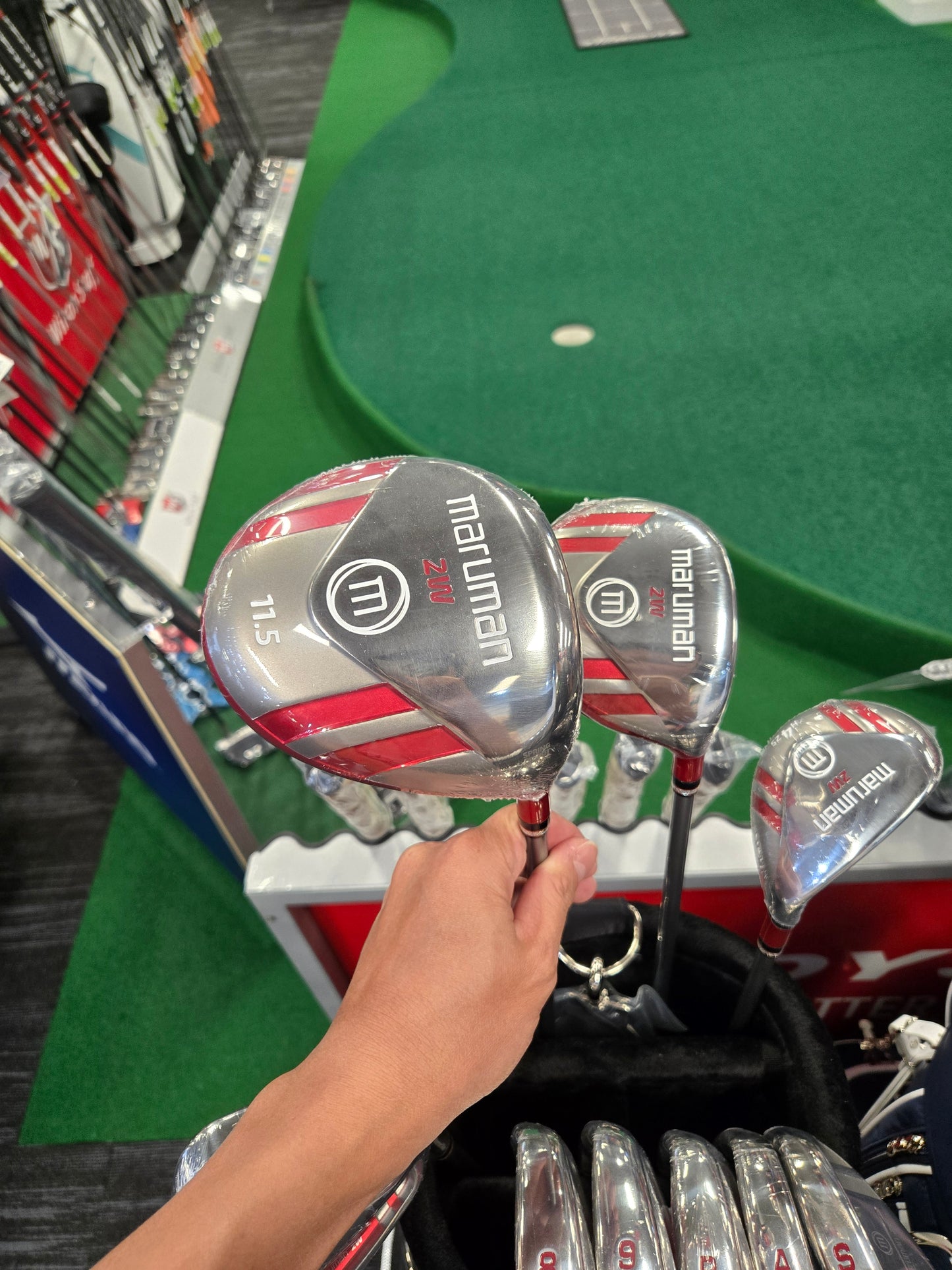 【新品】MARUMAN 2W 女款高爾夫套桿組(球袋有輪子)