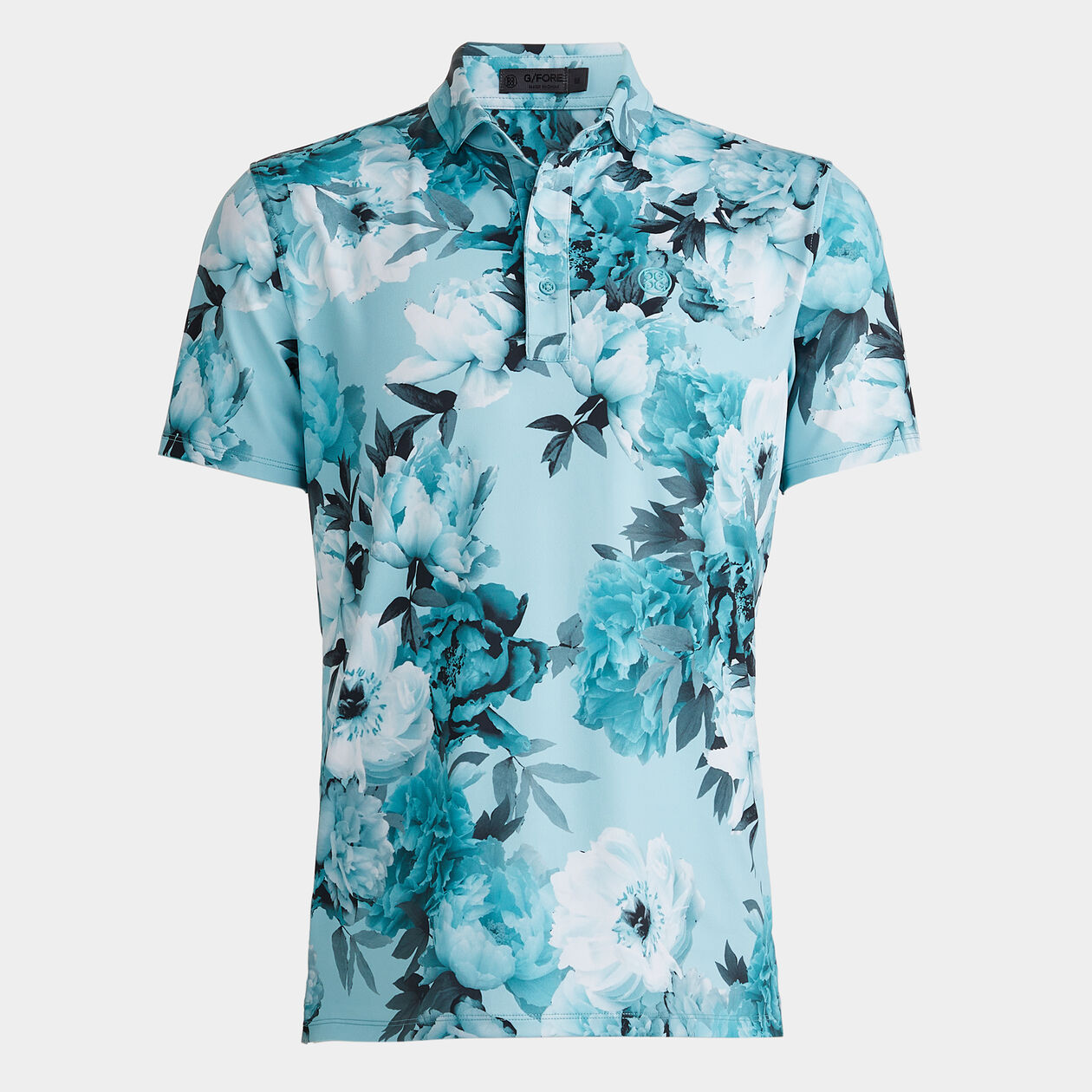 【新品】G/FORE照片花卉科技平紋針織現代寬領 POLO 衫
