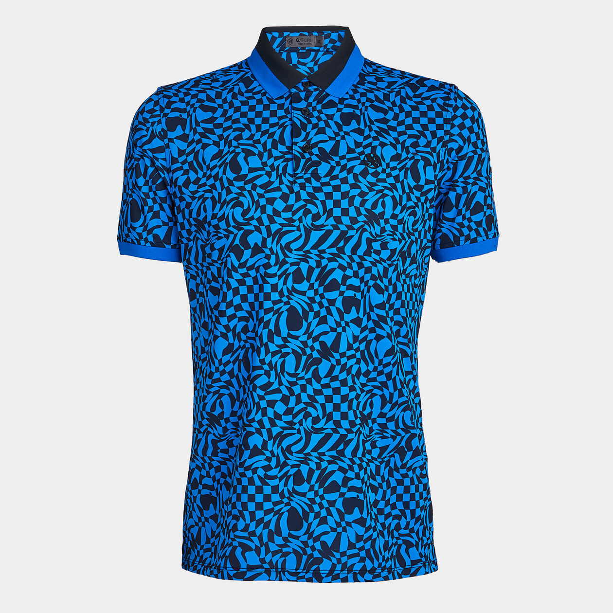 【新品】G/FORE迷你扭曲格紋鑲邊袖科技珠地佈 POLO 衫