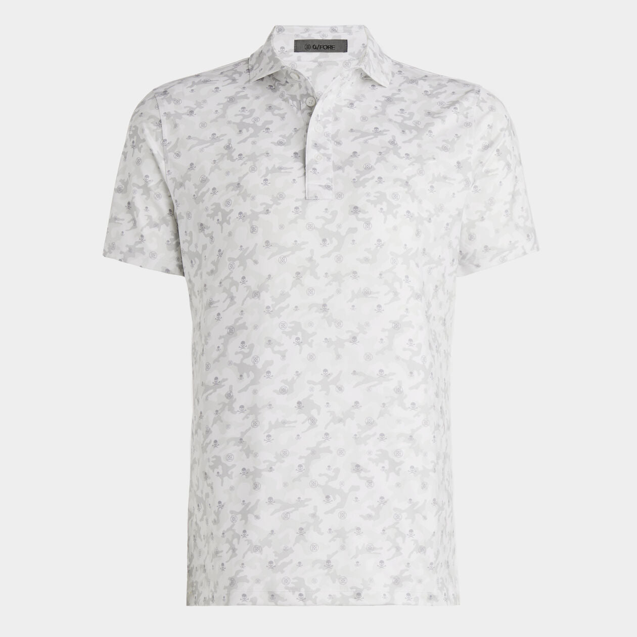 【新品】G/FORE花卉平紋針織男士 Polo 衫(白色)