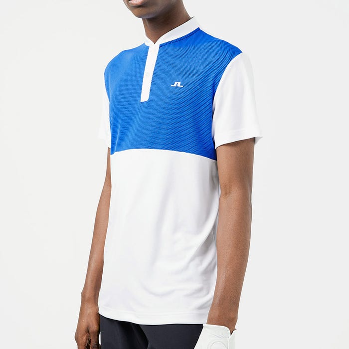J LINDEBERG JORDAN POLO SHIRT-SKYDIVER/WHITE-GMJT05637