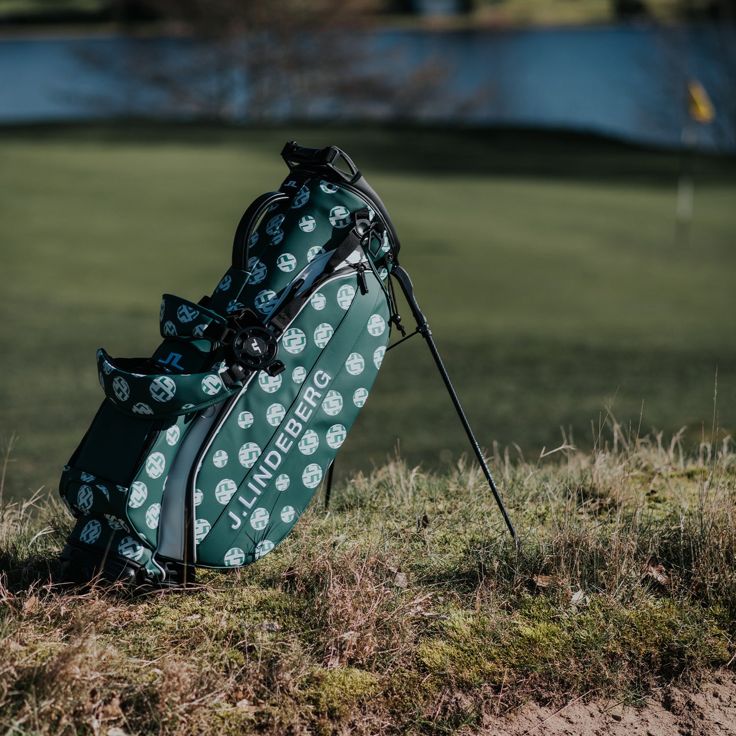 【新品】J.LINDEBERG PLAYER STAND BAG PRINT