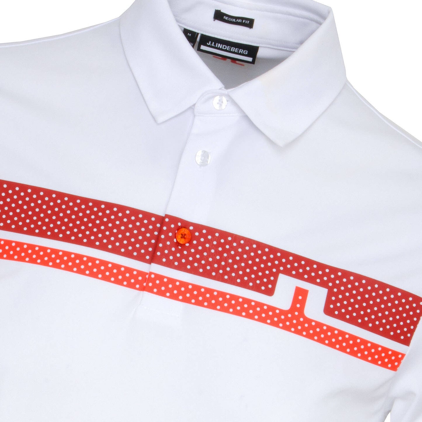 J LINDEBERG CLARK POLO SHIRT - TANGERINE TANGO-GMJT05553