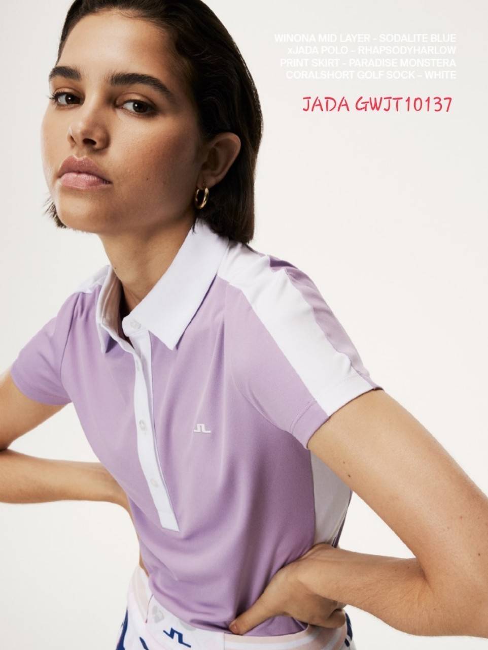 【特價 】2024早春女款J LINDEBERG Jada Print Polo-GWJT10137