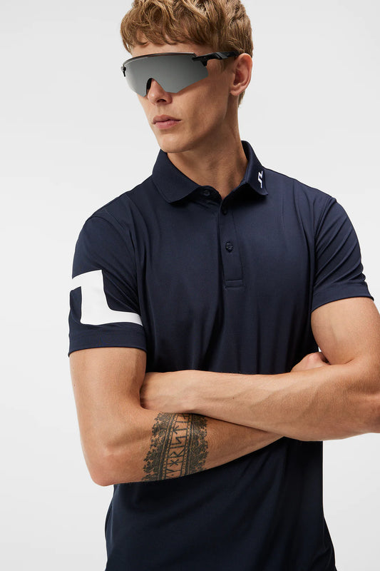 【特價】J LINDEBERG HEATH 常規版型高爾夫 POLO 衫(深藍)-GMJT06335