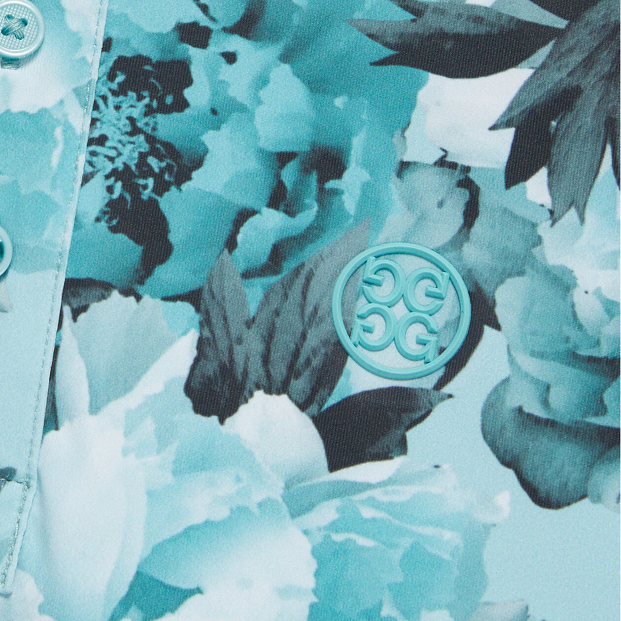 【新品】G/FORE照片花卉科技平紋針織現代寬領 POLO 衫