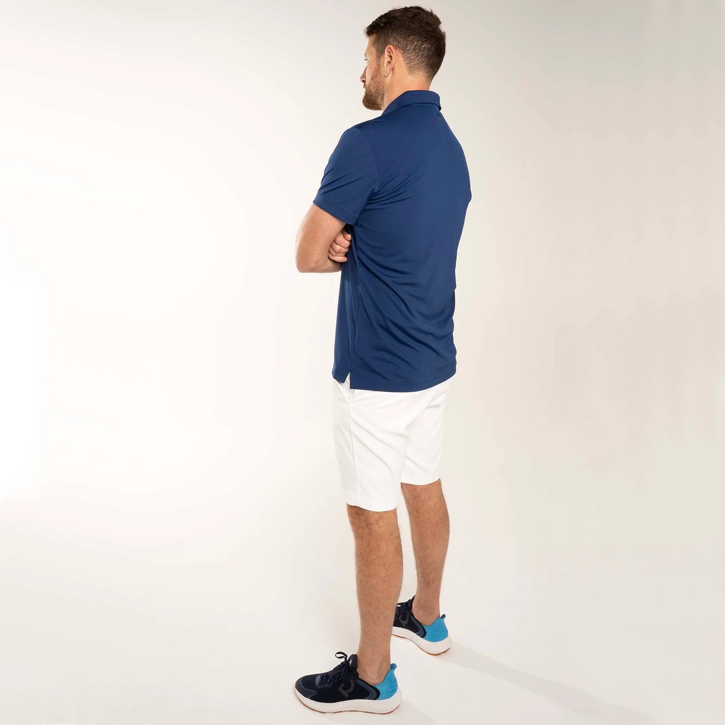 【特價】J LINDEBERG Chad 常規版型高爾夫 Polo 衫 (莊園藍)-GMJT08567