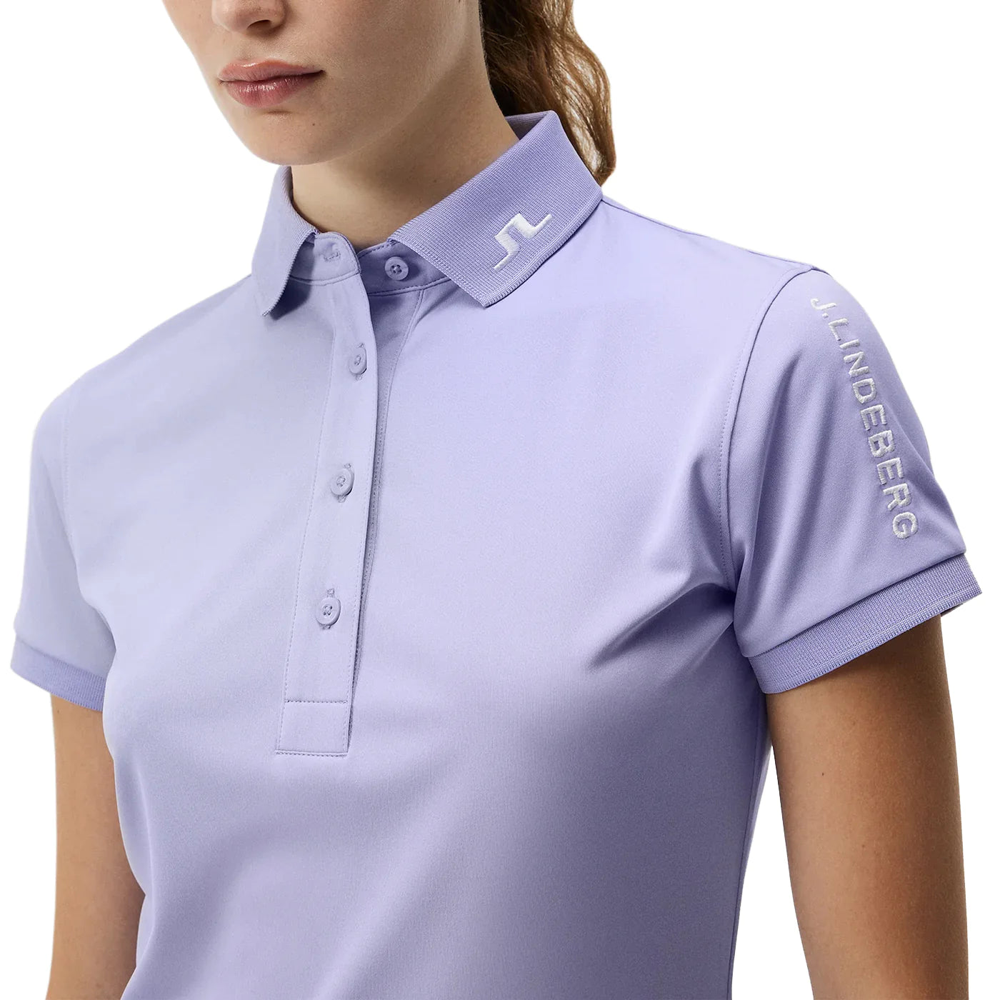 【.特價】J.LINDEBERG女款 Tour Tech 高爾夫 Polo 衫 - 甜薰衣草色GWJT08807
