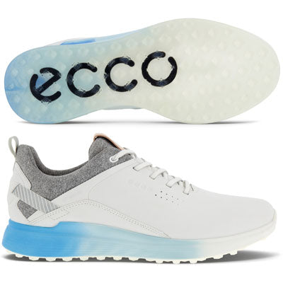ECCO 男鞋(無釘) S-Three 白/水藍 無釘鞋