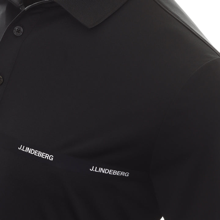 J.LINDEBERG Tour Logo Chad Slim Fit TX Jersey Black-GMJT06916